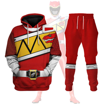 Red Ranger of the Dino Charge Rangers Cosplay Tracksuit