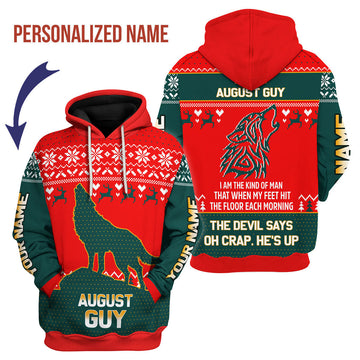 CustomsPig Personalized Hoodie August Guy That He's Up All Over Printed