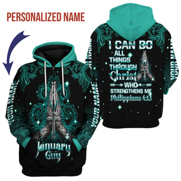 CustomsPig Personalized Hoodie January Guy All Over Printed