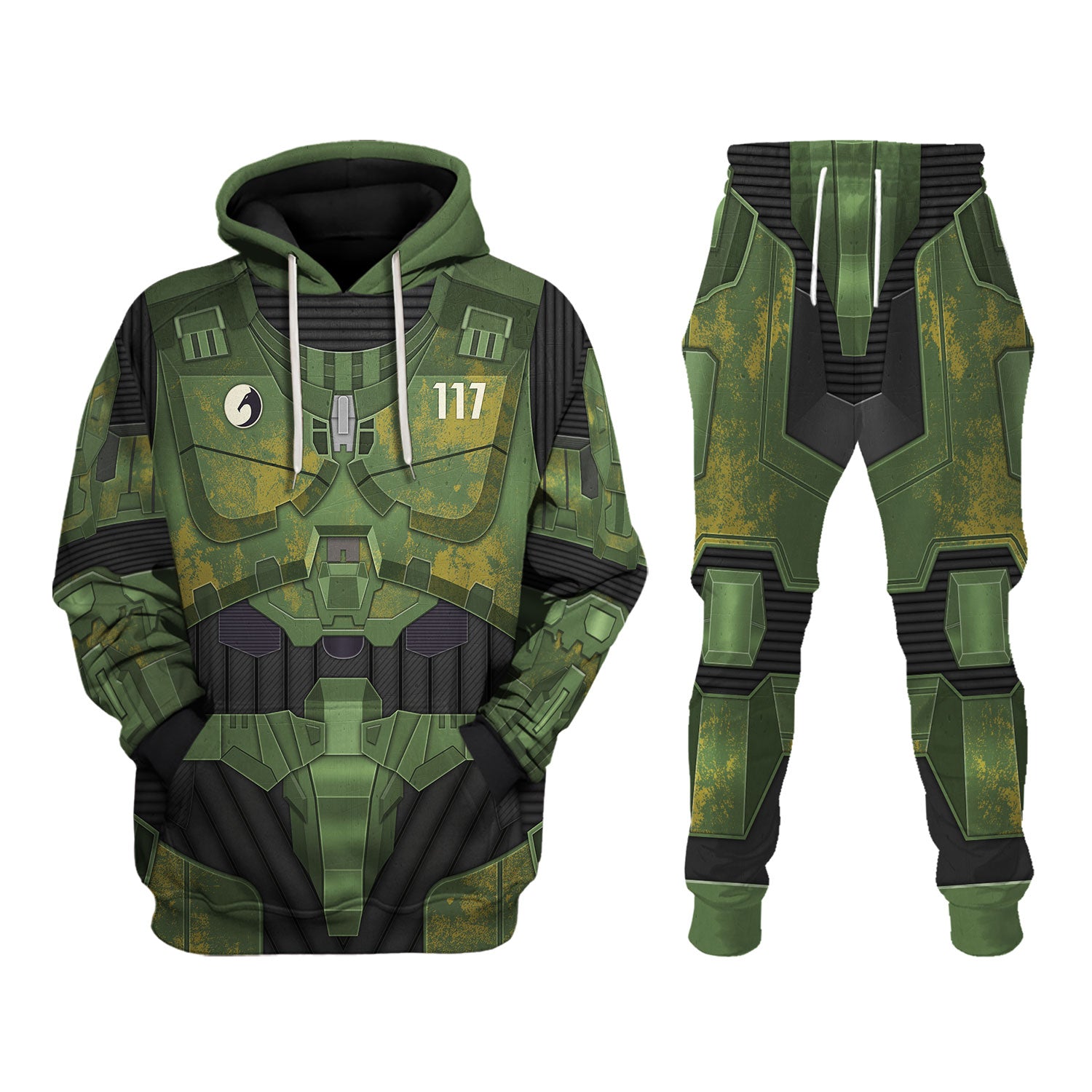 CustomsPig Master Chief Costumes Hoodie Sweatshirt T-Shirt Tracksuit