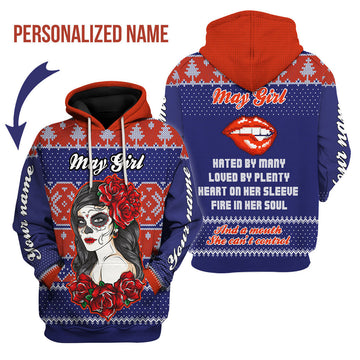 CustomsPig Personalized Hoodie May Girl All Over Printed