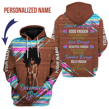 Customspig Personalized Hoodie December Girl All Over Printed