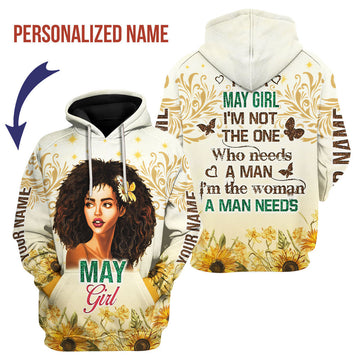 CustomsPig Personalized Hoodie May Girl All Over Printed