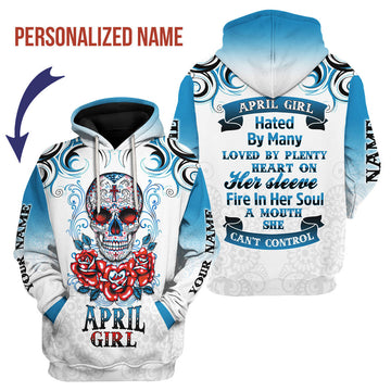 CustomsPig Personalized Hoodie April Girl All Over Printed