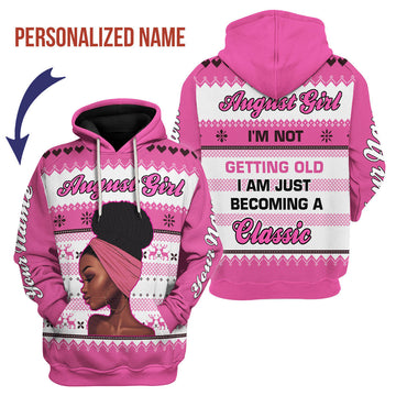 CustomsPig Personalized Hoodie August Girl All Over Printed