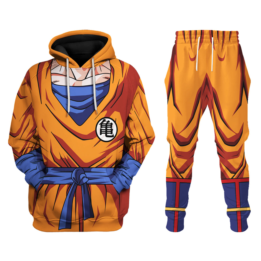 CustomsPig Son-Goku No muscles Costume Hoodie Sweatshirt T-Shirt Tracksuit