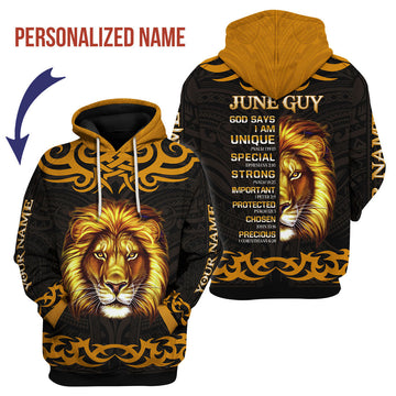 CustomsPig Personalized Hoodie June King All Over Printed