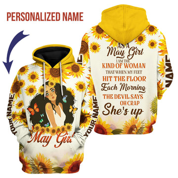 CustomsPig Personalized Hoodie May Girl All Over Printed