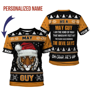 CustomsPig Personalized T-Shirt May Guy All Over Printed