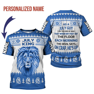 CustomsPig Personalized T-shirt July Guy All Over Printed
