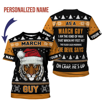 CustomsPig Personalized T-Shirt March Guy All Over Printed