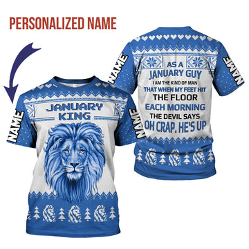 CustomsPig Personalized T-Shirt January Guy All Over Printed