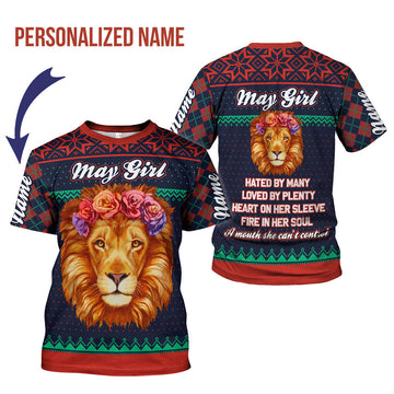 CustomsPig Personalized T-shirt May Girl All Over Printed