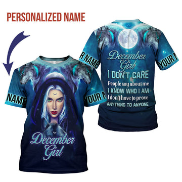 CustomsPig Personalized T-shirt December Girl All Over Printed
