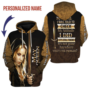 CustomsPig Personalized Zip Hoodie I'm A May Girl All Over Printed