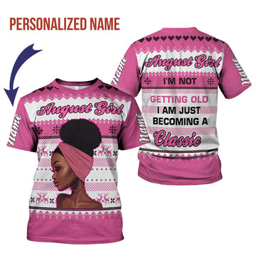 CustomsPig Personalized T-shirt August Girl All Over Printed