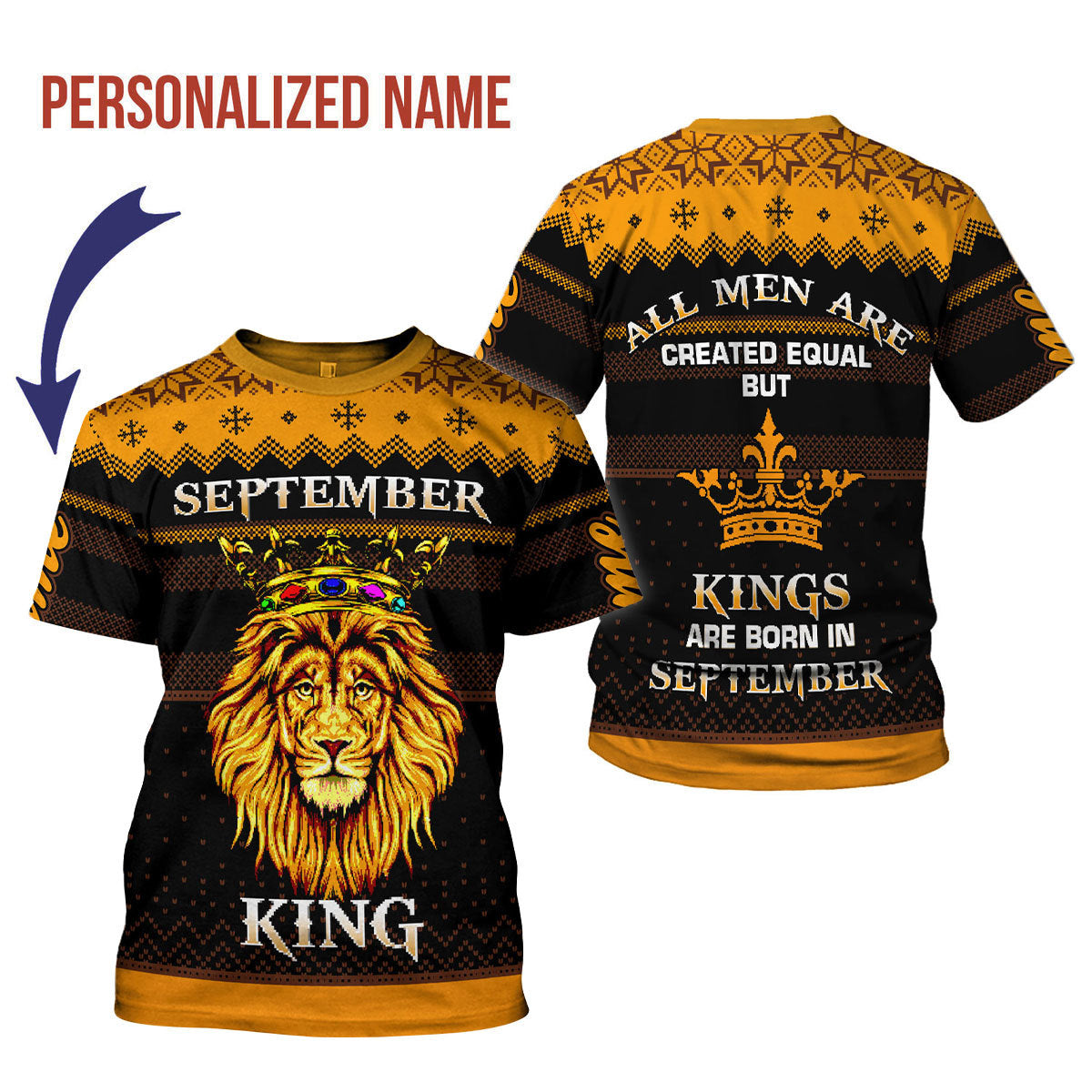 CustomsPig Personalized T-shirt September Guy All Over Printed