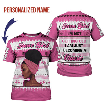 CustomsPig Personalized T-shirt June Girl All Over Printed
