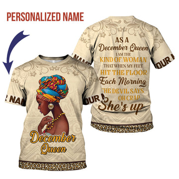 CustomsPig Personalized T-Shirt December Girl All Over Printed