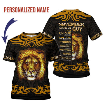 CustomsPig Personalized T-shirt November King All Over Printed