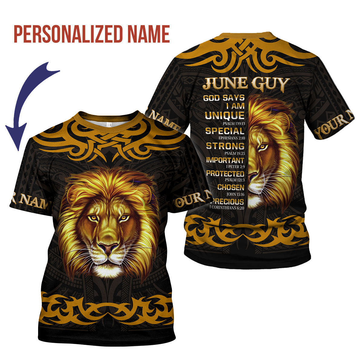 CustomsPig Personalized T-Shirt June King All Over Printed