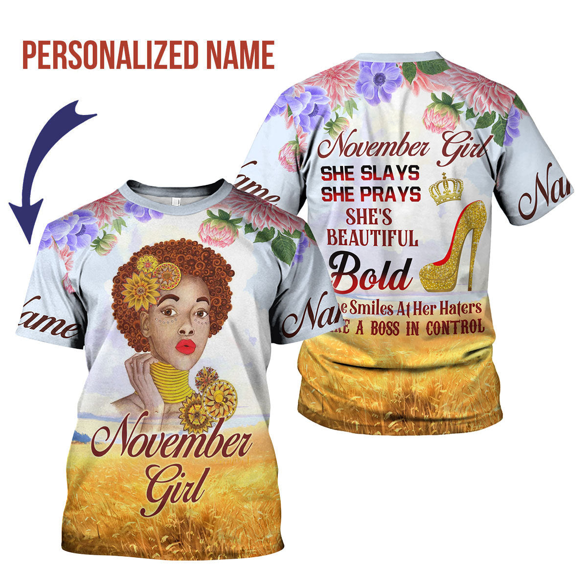 CustomsPig Personalized T-shirt All Over Printed