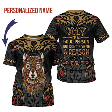 CustomsPig Personalized T-Shirt July Guy All Over Printed