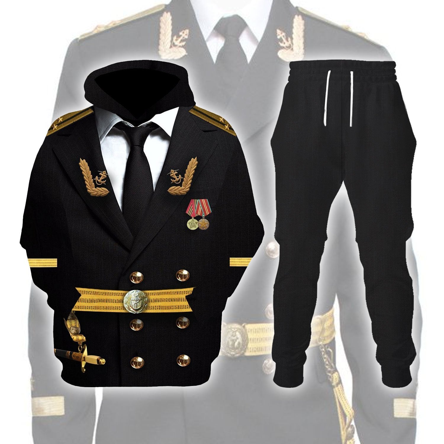 Soviet Naval Captain Uniform Cosplay Jacket Tracksuit