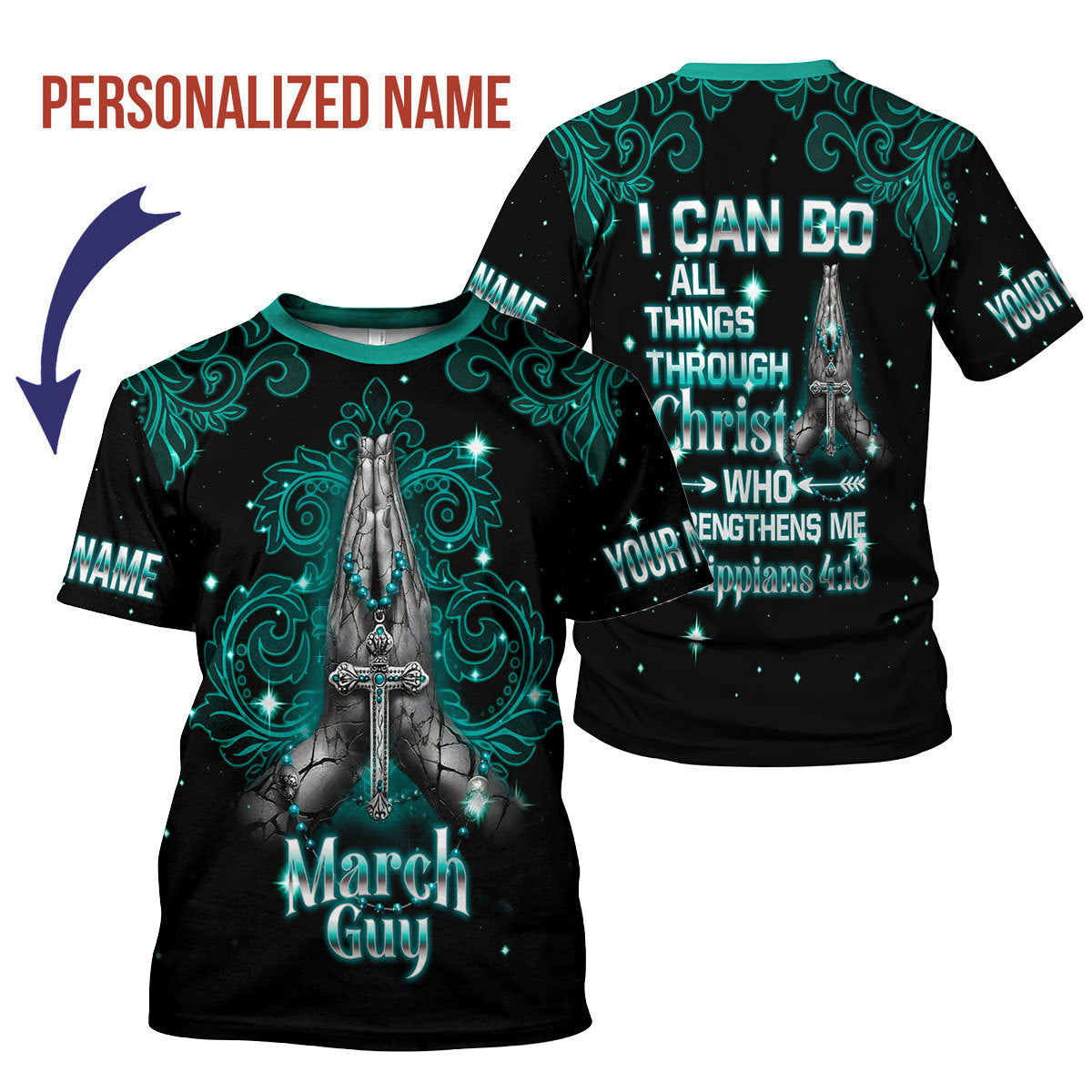 CustomsPig Personalized T-Shirt March Guy All Over Printed