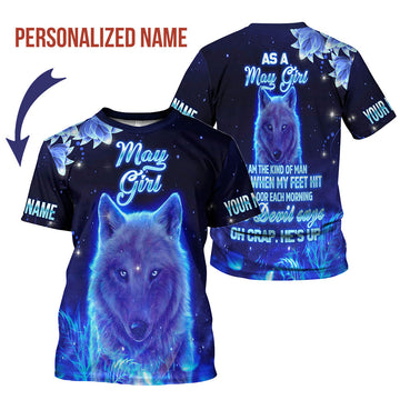CustomsPig Personalized T-Shirt May Girl All Over Printed