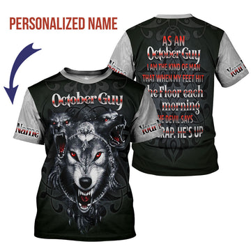 CustomsPig Personalized T-shirt October Guy All Over Printed