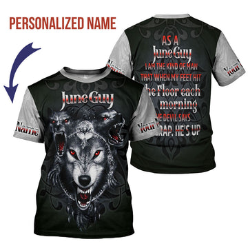 CustomsPig Personalized T-Shirt June Guy All Over Printed