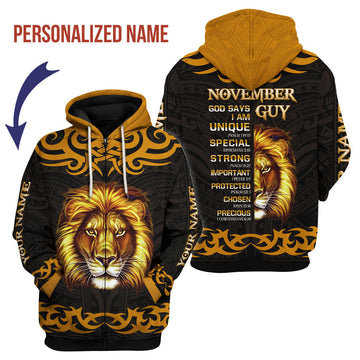 CustomsPig Personalized Zip Hoodie November King All Over Printed