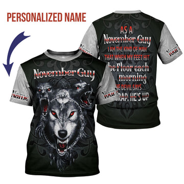 CustomsPig Personalized T-shirt November Guy All Over Printed