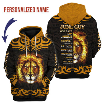 CustomsPig Personalized Zip Hoodie June King All Over Printed