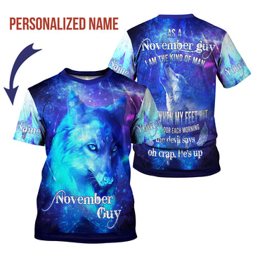 CustomsPig Personalized T-shirt November Guy All Over Printed