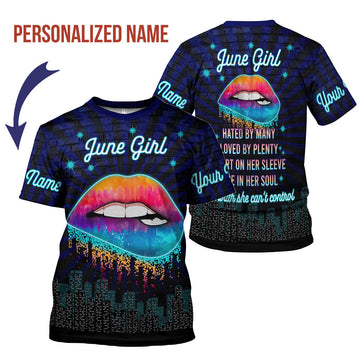 CustomsPig Personalized T-Shirt June Girl All Over Printed
