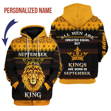 CustomsPig Personalized Zip Hoodie September Guy All Over Printed