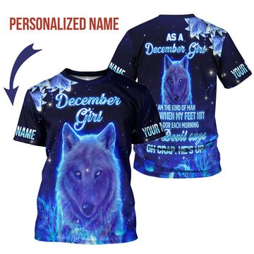 CustomsPig Personalized T-shirt December Girl All Over Printed