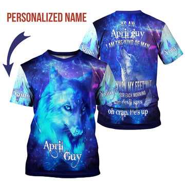 CustomsPig Personalized T-Shirt April Guy All Over Printed