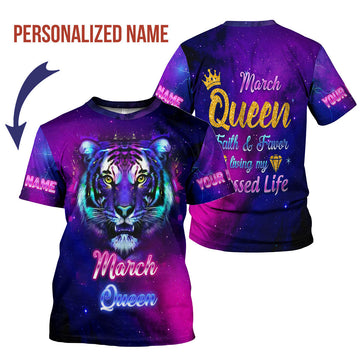 CustomsPig Personalized T-Shirt March Queen All Over Printed