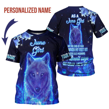 CustomsPig Personalized T-Shirt June Girl All Over Printed