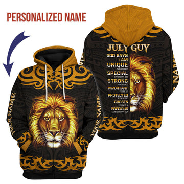 CustomsPig Personalized Zip Hoodie July King All Over Printed