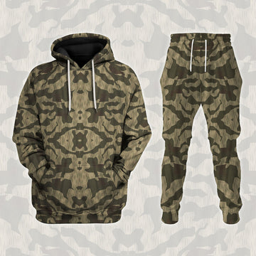 CustomsPig Splinter B Luftwaffen-Splittertarnmuster German Worldwar II Camouglage Patterns Costumes Hoodie Sweatshirt T-Shirt Tracksuit