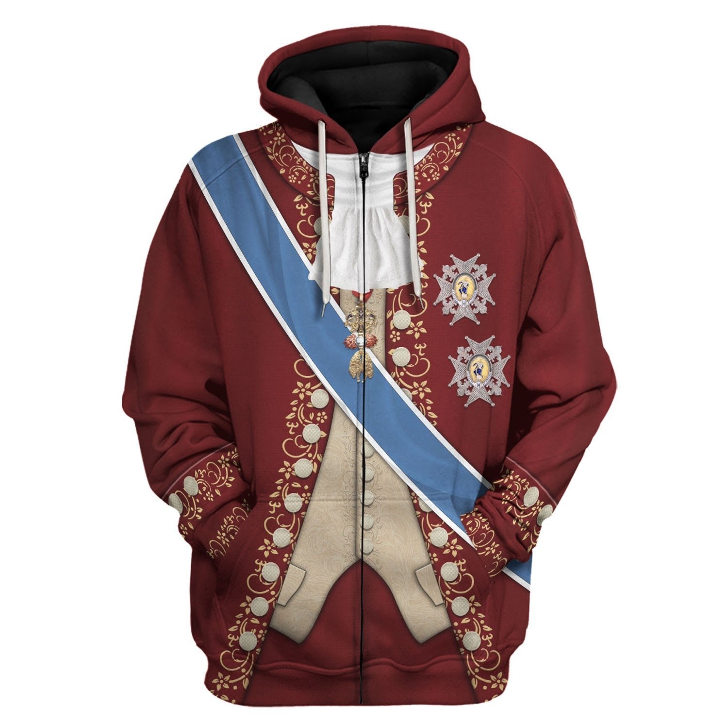 Charles III of Spain Fleece Zip Hoodie