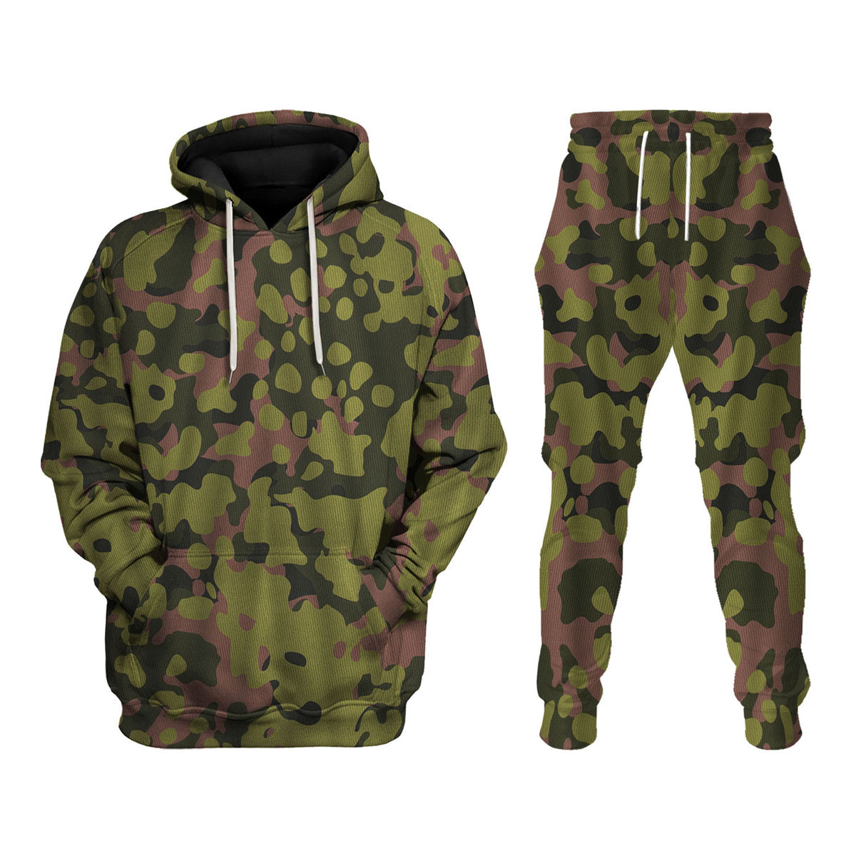 CustomsPig Waffen SS Type II M42 Oakleaf A Dark Variant Costumes Hoodie Sweatshirt T-Shirt Tracksuit