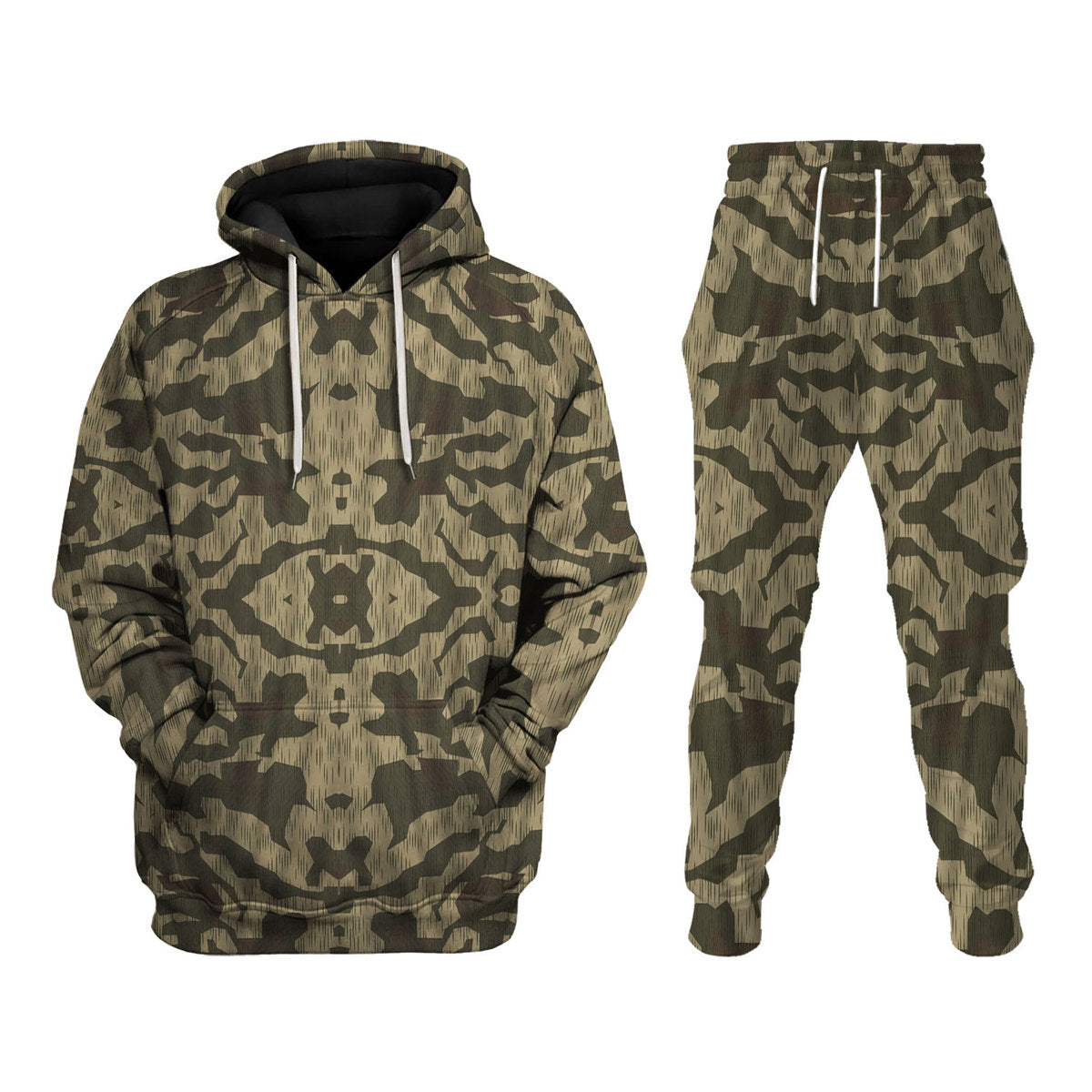CustomsPig Splinter B Luftwaffen-Splittertarnmuster German Worldwar II Camouglage Patterns Costumes Hoodie Sweatshirt T-Shirt Tracksuit
