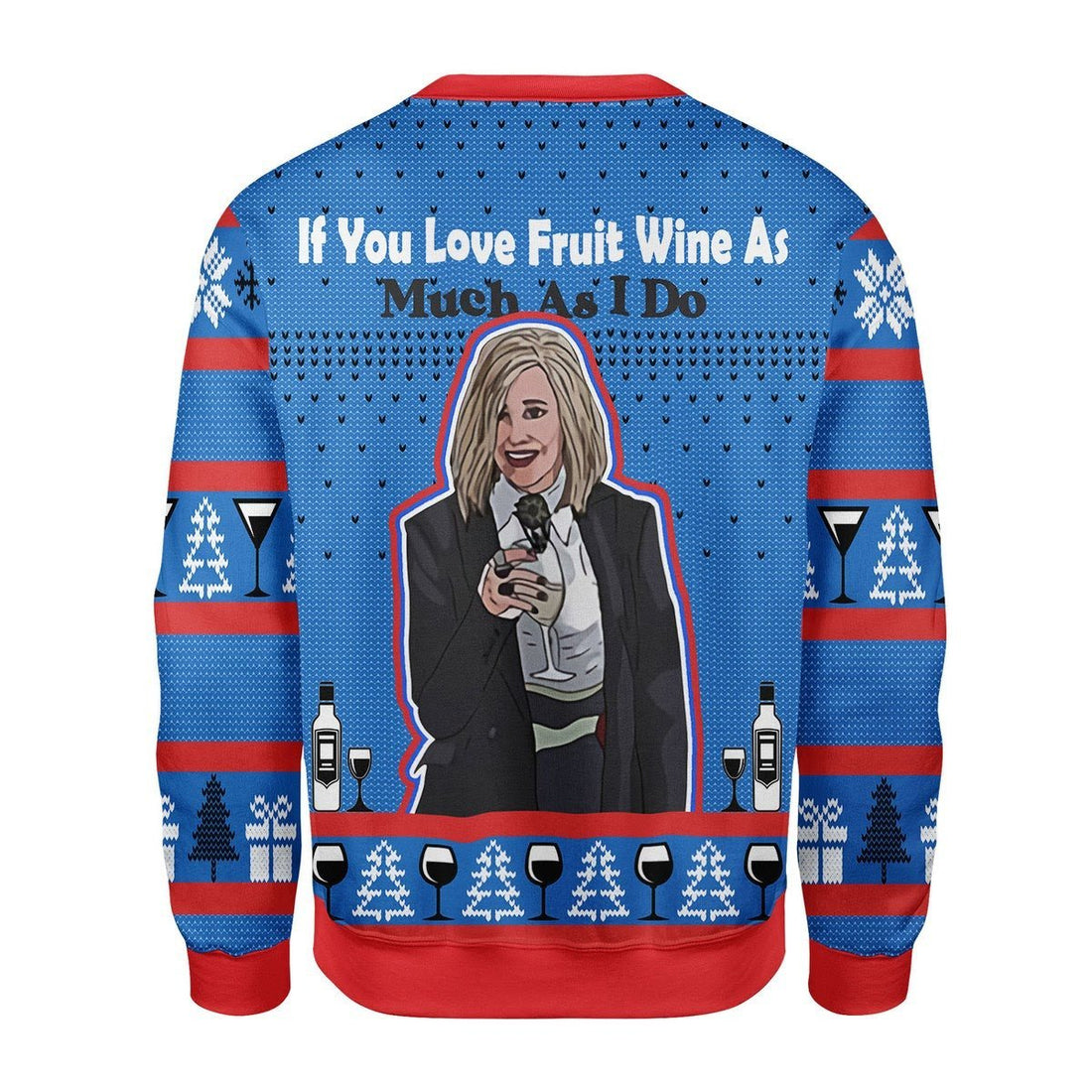 Gearhomies Christmas Unisex Sweater Fruit Wine Schitt's Creek Ugly Christmas 3D Apparel