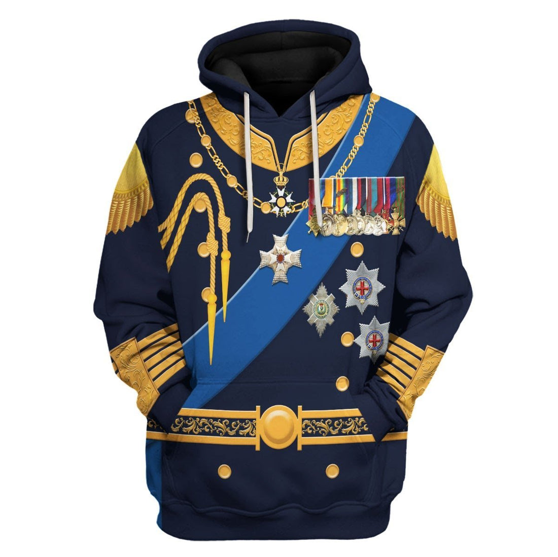 King George Vi Of United Kingdom Fleece Hoodie / S Vn172