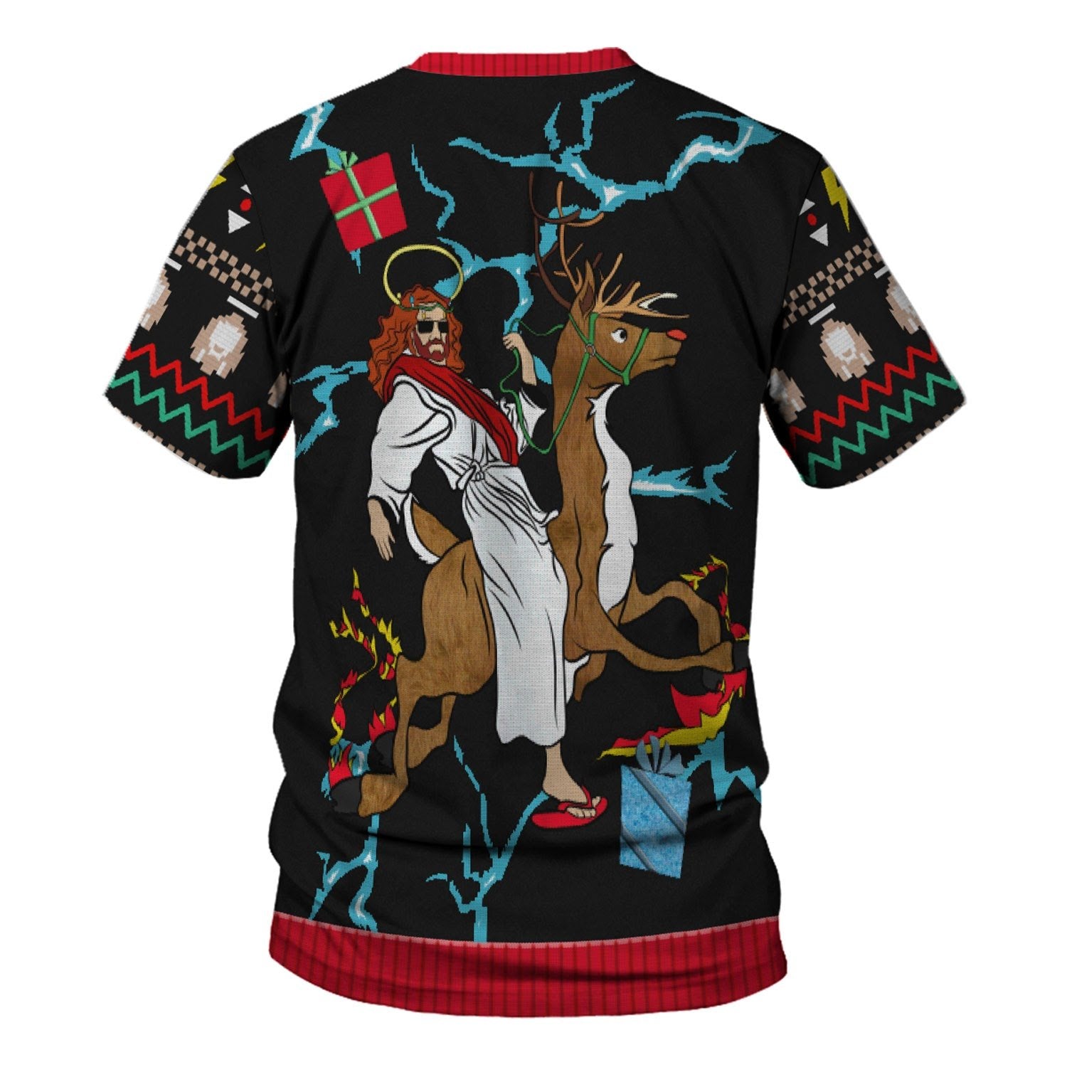 Customspig Unisex Tops Pullover Sweatshirt Jesus Christmas 3D Apparel